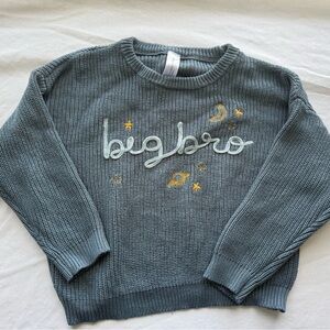 Toddler Big Bro Embroidered Design Sweater